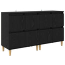 Sideboards 2 pcs Sort eg 60 x 35 x 70 cm Konstrueret træ