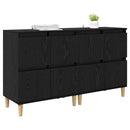 Sideboards 2 pcs Sort eg 60 x 35 x 70 cm Konstrueret træ