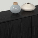 Væghængt TV-skab sæt 2 pcs Sort eg 100 x 34,5 x 40 cm