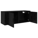 Væghængt TV-skab sæt 2 pcs Sort eg 100 x 34,5 x 40 cm