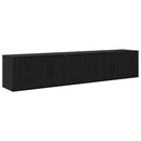 Væghængt TV-skab sæt 2 pcs Sort eg 100 x 34,5 x 40 cm