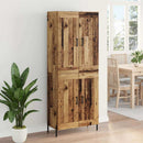Highboard 2 pcs Gammelt træ Konstrueret træ