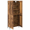 Highboard 2 pcs Gammelt træ Konstrueret træ