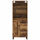 Highboard med skuffe 2 pcs Gammelt træ Konstrueret træ