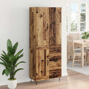 Highboard med skuffe 2 pcs Gammelt træ Konstrueret træ