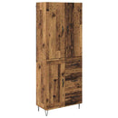Highboard med skuffe 2 pcs Gammelt træ Konstrueret træ