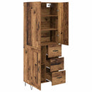 Highboard med skuffe 2 pcs Gammelt træ Konstrueret træ