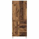 Highboard med skuffe 2 pcs Gammelt træ Konstrueret træ