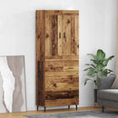 Highboard med skuffe 2 pcs Gammelt træ Konstrueret træ