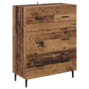 Highboard med skuffe 2 pcs Gammelt træ Konstrueret træ