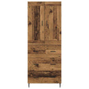 Highboard med skuffe 2 pcs Gammelt træ Konstrueret træ