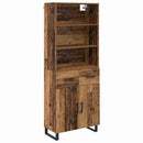 Highboard med skuffe 2 pcs Gammelt træ Konstrueret træ
