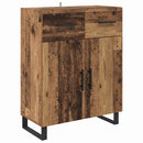 Highboard med skuffe 2 pcs Gammelt træ Konstrueret træ