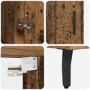 Highboard 2 pcs Gammelt træ Konstrueret træ