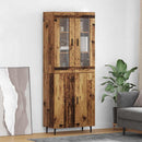 Highboard 2 pcs Gammelt træ Konstrueret træ