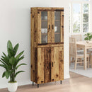 Highboard 2 pcs Gammelt træ Konstrueret træ