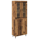 Highboard 2 pcs Gammelt træ Konstrueret træ