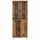 Highboard 2 pcs Gammelt træ Konstrueret træ