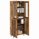 Highboard 2 pcs Gammelt træ Konstrueret træ