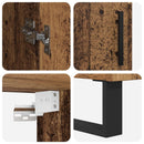 Highboard 2 pcs Gammelt træ Konstrueret træ