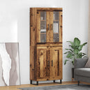 Highboard 2 pcs Gammelt træ Konstrueret træ