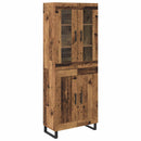 Highboard 2 pcs Gammelt træ Konstrueret træ