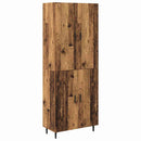 Highboard 2 pcs Gammelt træ Konstrueret træ