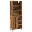 Highboard med skuffe 2 pcs Gammelt træ Konstrueret træ