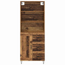 Highboard med skuffe 2 pcs Gammelt træ Konstrueret træ