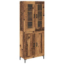 Highboard 2 pcs Gammelt træ Konstrueret træ