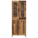 Highboard 2 pcs Gammelt træ Konstrueret træ