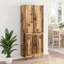 Highboard 2 pcs Gammelt træ Konstrueret træ