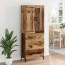 Highboard med skuffe 2 pcs Gammelt træ Konstrueret træ