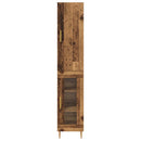 Highboard 2 pcs Gammelt træ Konstrueret træ