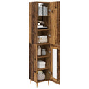 Highboard 2 pcs Gammelt træ Konstrueret træ