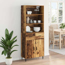 Highboard Gammelt træ 69,5 x 34 x 180 cm Ingeniørtræ og glas
