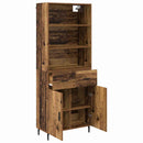 Highboard Gammelt træ 69,5 x 34 x 180 cm Ingeniørtræ og glas