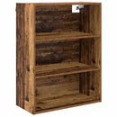Highboard Gammelt træ 69,5 x 34 x 180 cm Ingeniørtræ og glas