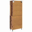 Highboard Gammelt træ 69,5 x 34 x 180 cm Ingeniørtræ og glas