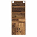 Highboard Gammelt træ 69,5 x 34 x 180 cm Ingeniørtræ og glas