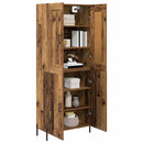 Highboard 2 pcs Gammelt træ Konstrueret træ