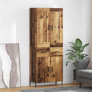 Highboard 2 pcs Gammelt træ Konstrueret træ