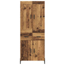 Highboard 2 pcs Gammelt træ Konstrueret træ
