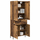 Highboard 2 pcs Gammelt træ Konstrueret træ