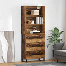 Highboard med skuffe 2 pcs Gammelt træ Konstrueret træ