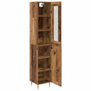 Highboard 2 pcs Gammelt træ Konstrueret træ