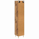 Highboard 2 pcs Gammelt træ Konstrueret træ