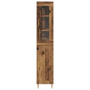 Highboard 2 pcs Gammelt træ Konstrueret træ