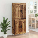 Highboard 2 pcs Gammelt træ Konstrueret træ