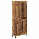 Highboard 2 pcs Gammelt træ Konstrueret træ